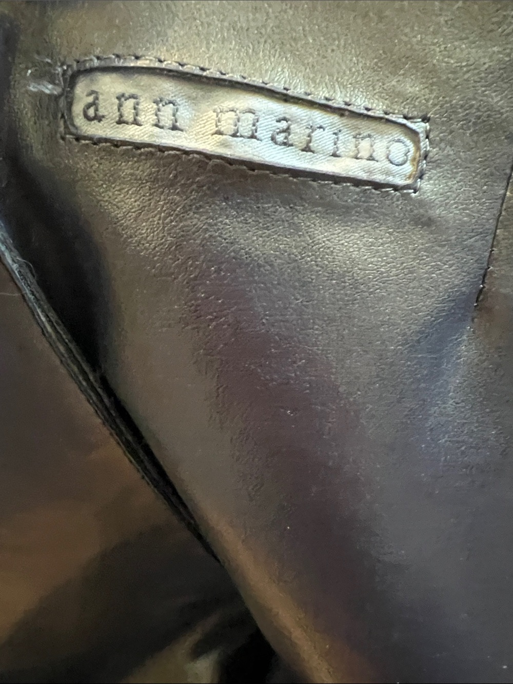 Ann Marino Black Suede Knee-High Heeled Boots - Picture 16 of 17